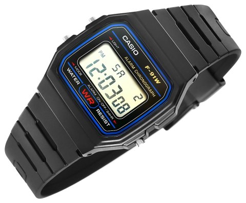 Zegarek Męski CASIO F-91W-1YEG + BOX