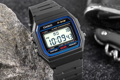 Zegarek Męski CASIO F-91W-1YEG + BOX