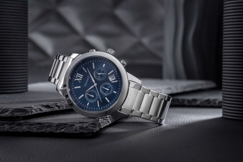 Zegarek Męski GIEWONT Apex Chrono GW6480-2 Chronograf Silver/Blue