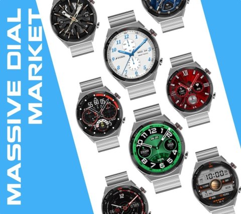 Smartwatch Rubicon RNCE99 Black Metal + Silicon SMARUB194