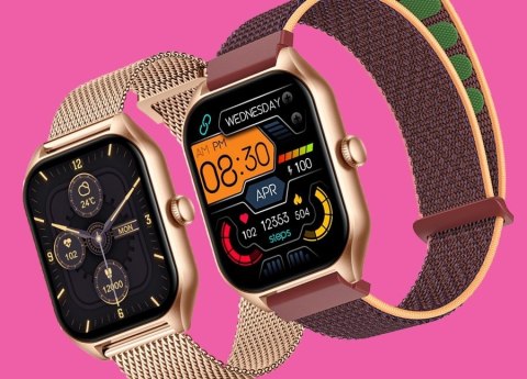 Smartwatch Damski Rubicon RNCF03-5 Różowe złoto Bransoleta + Pasek