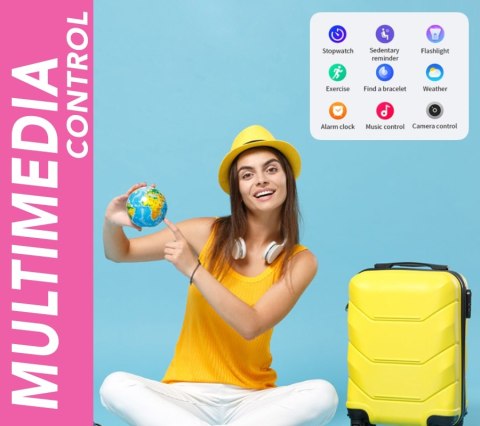 Smartwatch Damski RUBICON RNCF04 Black SMARUB227