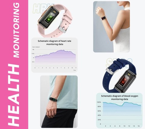 Smartwatch Damski RUBICON RNCF04 Black SMARUB227