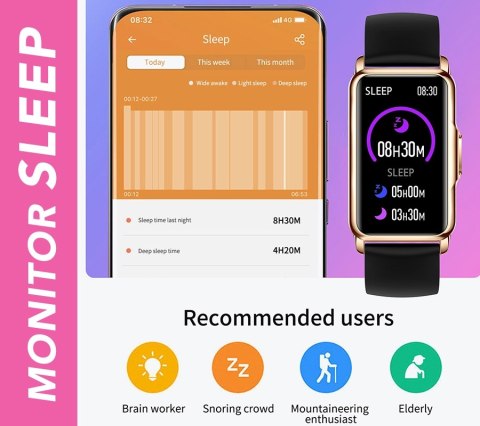 Smartwatch Damski RUBICON RNCF04 Black SMARUB227