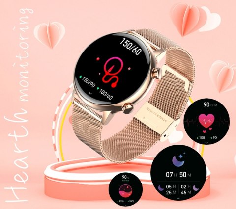 Smartwatch Damski RUBICON RNCF09 Rose Gold/Pink SMARUB234