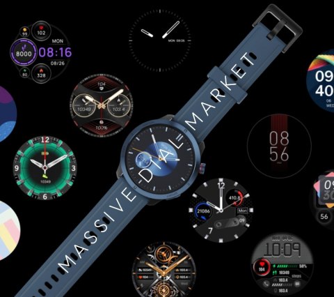Smartwatch Męski RUBICON RNCF14 Black SMARUB250