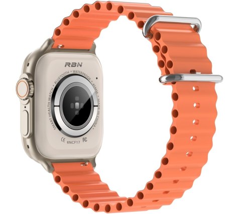Smartwatch Męski RUBICON RNCF17 Tytan/Orange SMARUB269