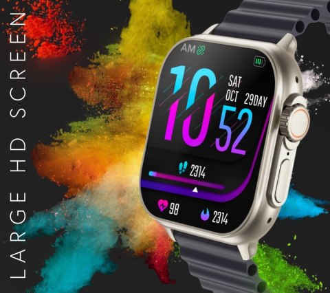 Smartwatch Męski RUBICON RNCF17 Tytan/Orange SMARUB269