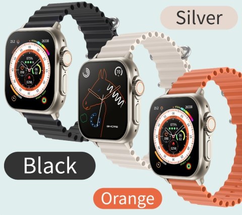 Smartwatch Męski RUBICON RNCF17 Tytan/Orange SMARUB269