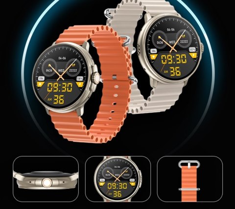 Smartwatch RUBICON RNCF15 Tytan/Orange SMARUB258