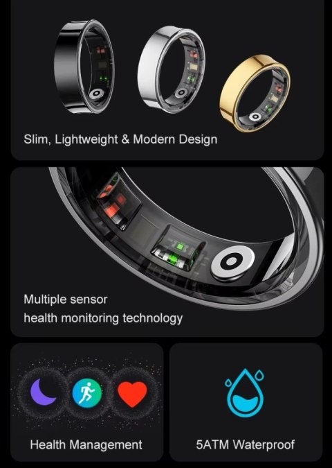 Smart Ring RUBICON R2 Rose Gold SIZE-7(US) SMARUB318