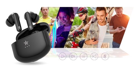 Słuchawki bezprzewodowe Giewont RealSound PRO ANC ENC GWS800-1 Czarne