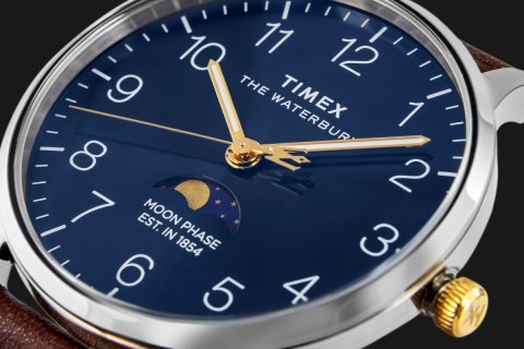 Zegarek Męski TIMEX Waterbury Classic Moon Phase TW2W75600 + BOX
