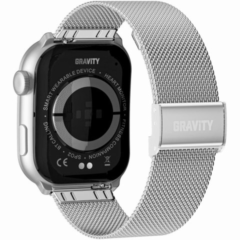 Smartwatch Damski GRAVITY GT28-9 Pasek + Bransoleta Czarno Srebrny