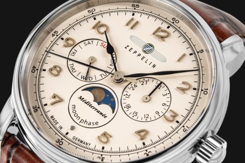 Zegarek Męski ZEPPELIN LZ121 Mediterranee Moonphase 9636-5 + BOX